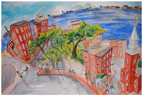 Boston illustration North End; www.caitlinmarquis.com